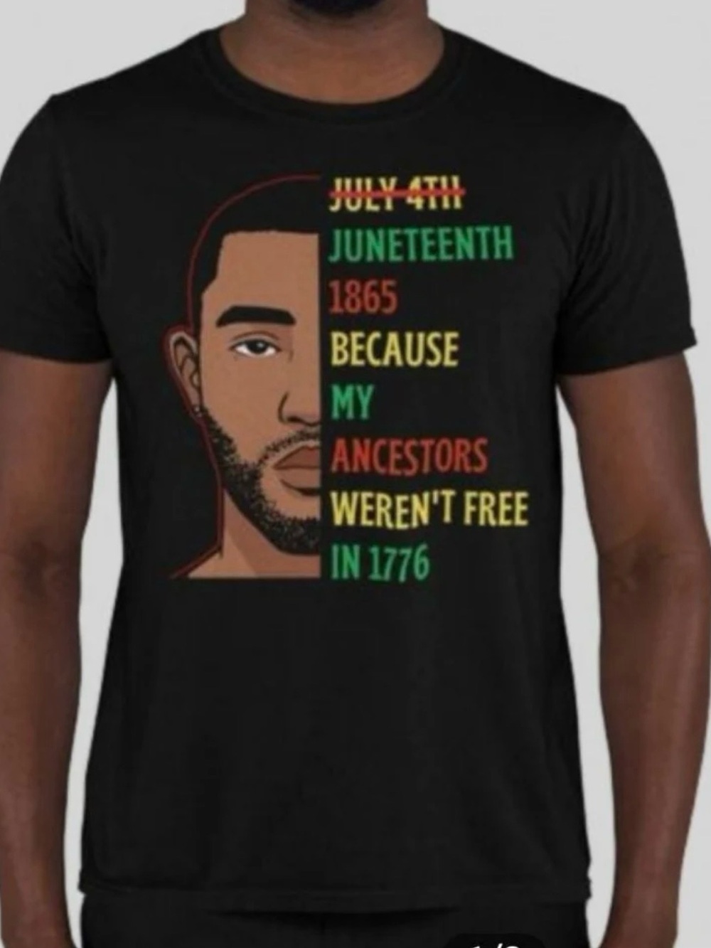 Juneteenth Graphic Tee - Black(UNISEX)